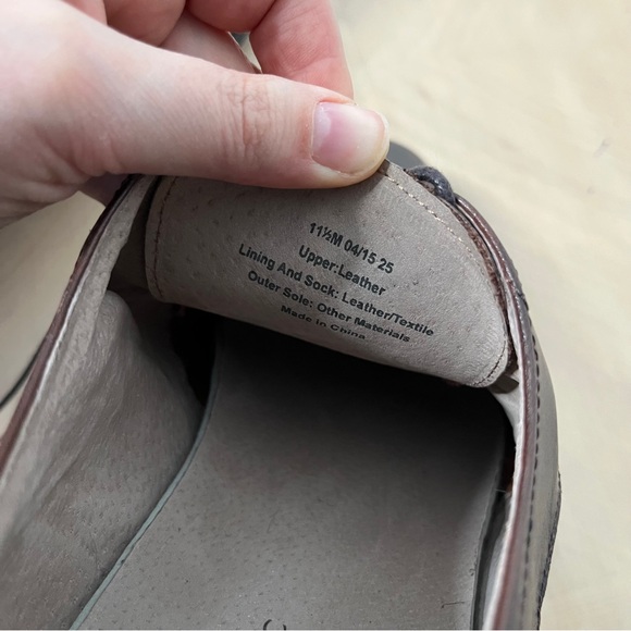 Banana Republic Men's Dark Brown Leather Dress Shoes Size 11.5 Oxfords - Picture 11 of 13